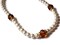 17 Inch Pearl and Brown Bead Vintage Necklace Beaded Princess Necklace